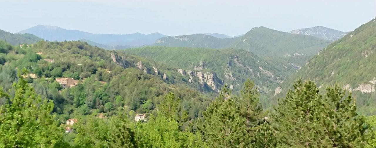 Gite En Cevennes Du Sud, Bergerie Restauree Au Rez De Jardin D'Une Bastide Avec Piscine, Vue Exceptionnelle, Authenticite Et Confort Saint-Laurent-le-Minier エクステリア 写真